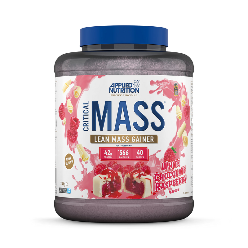 Applied Nutrition Critical Mass white chocolate raspberry mass gainer 2.4kg, UK version