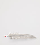 Thom Browne feather tie bar in sterling silver, imported from the UK