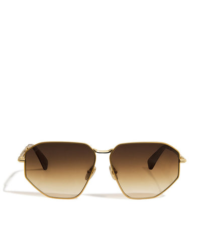 Sonnenbrille mit abgestuften getönten Gläsern und Metallrahmen