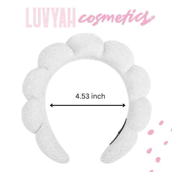 Luvyah Cosmetics Bubble Spa Headband Terry Cloth White GOODS Superdrug   