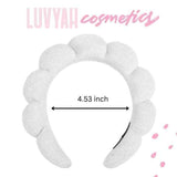 Luvyah Cosmetics Bubble Spa Headband Terry Cloth White GOODS Superdrug   