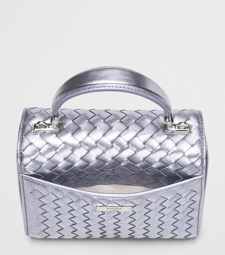 Aspinal of London metallic leather Mayfair bag midi - UK version