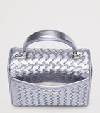 Aspinal of London metallic leather Mayfair bag midi - UK version
