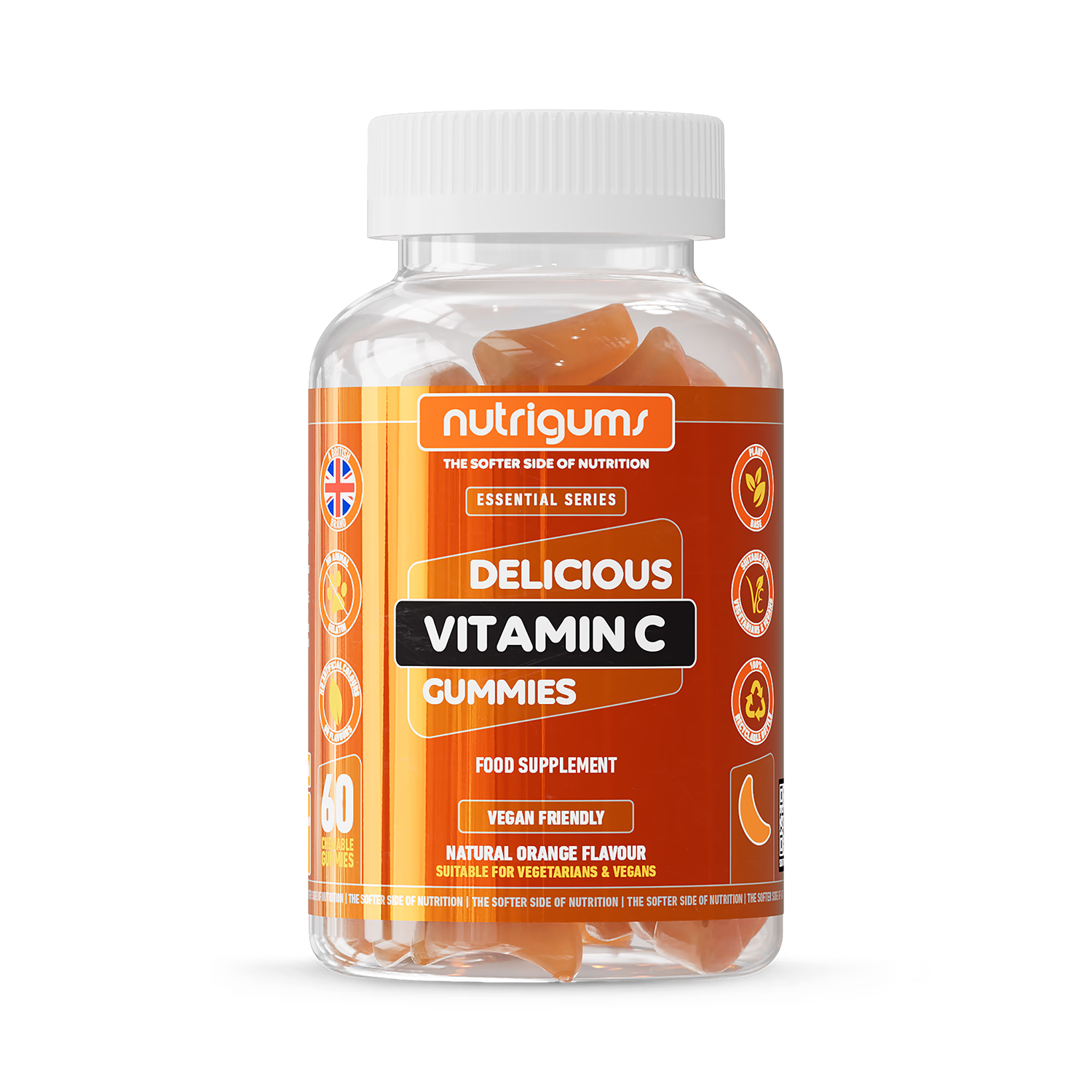 Nutrigums vitamin C gummies 60 orange flavour, UK version