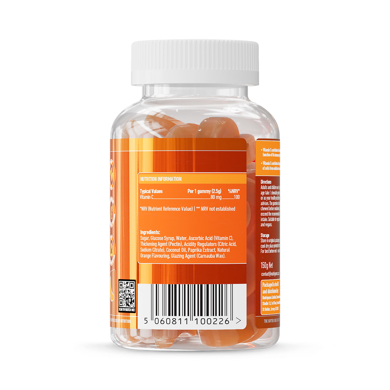 Nutrigums vitamin C gummies 60 orange flavour, UK version