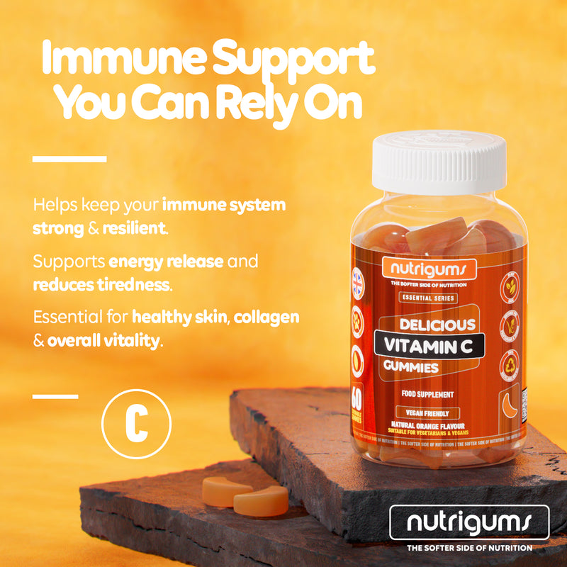 Nutrigums vitamin C gummies 60 orange flavour, UK version