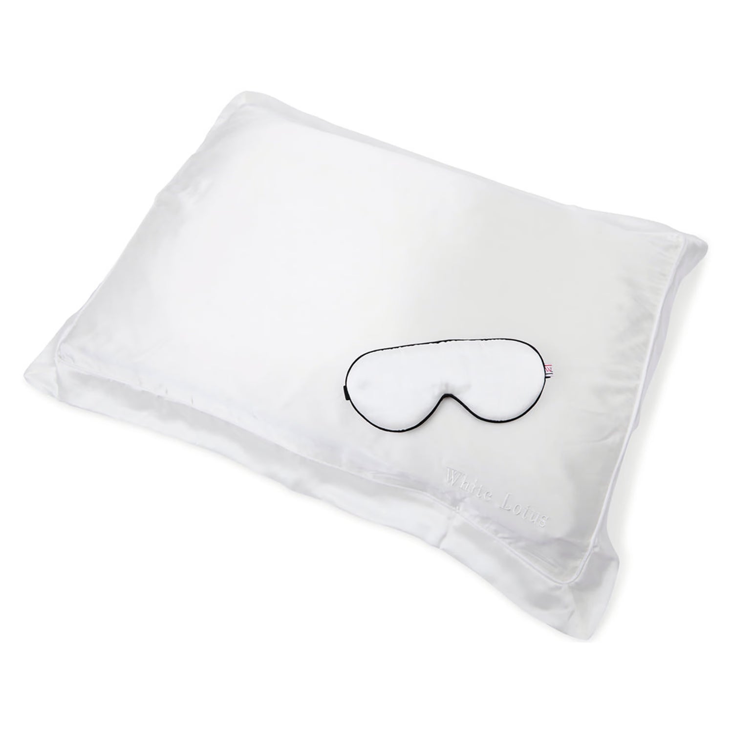 White Lotus Beauty Mulberry Silk Pillowcase and Eye Mask Set (British brand)