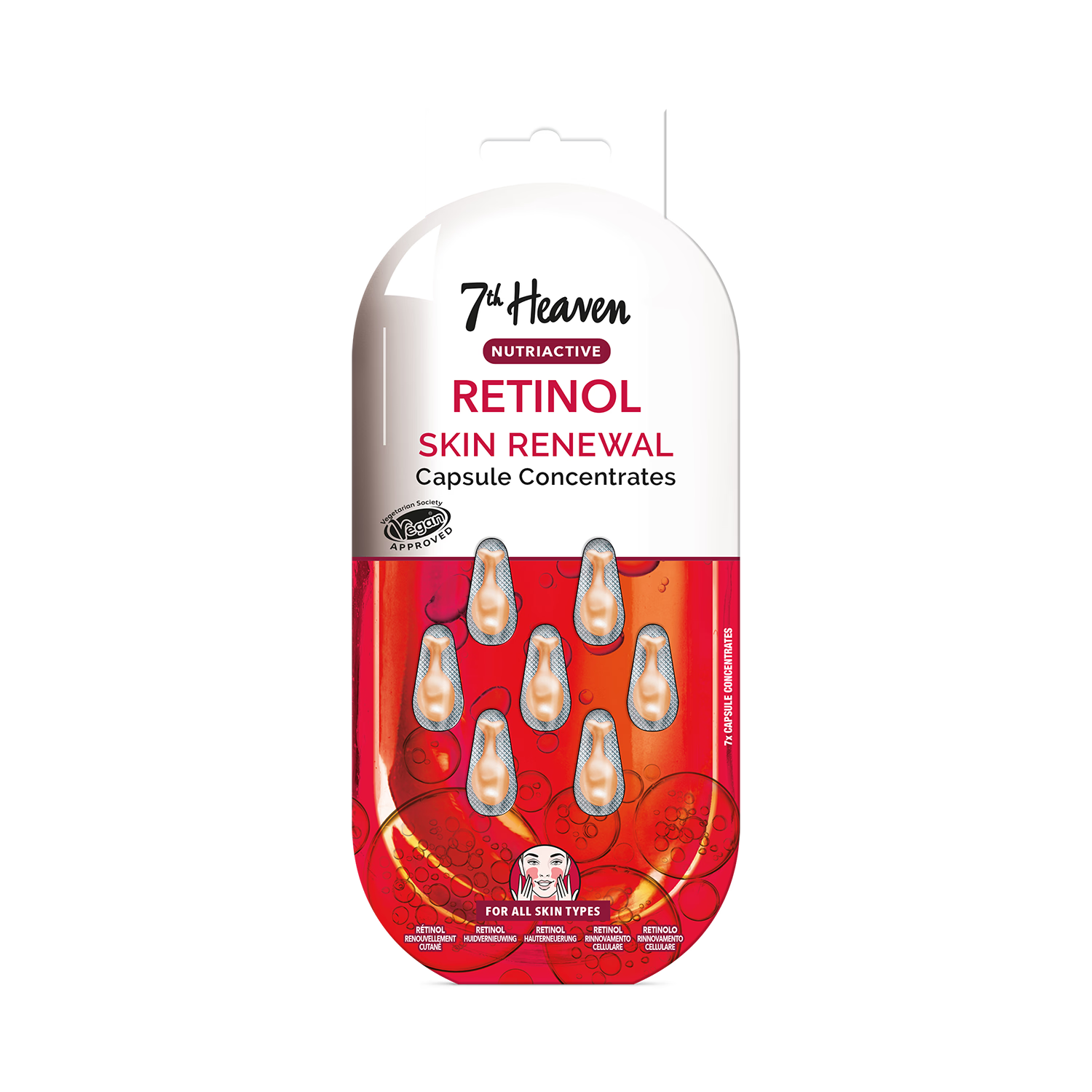 7th Heaven retinol serum capsules 7-day supply, UK version