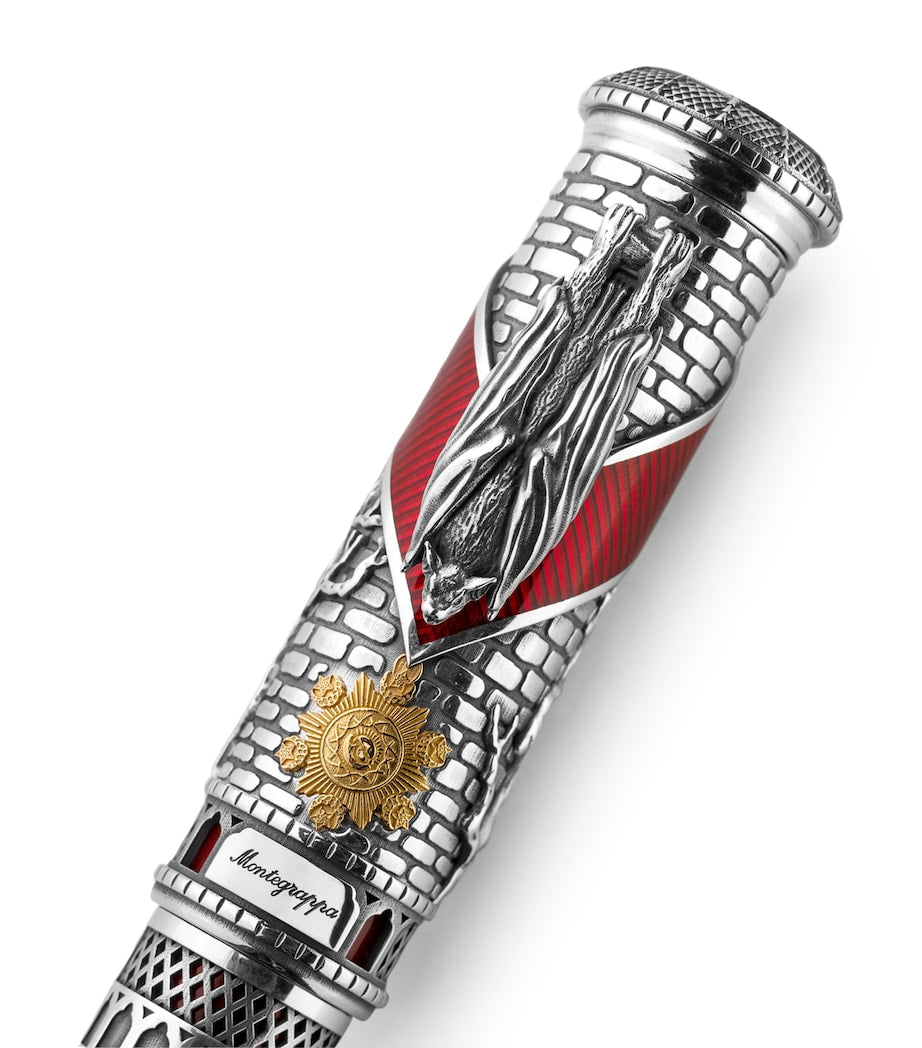 Montegrappa Sterling Silver Dracula rollerball pen, imported from the UK