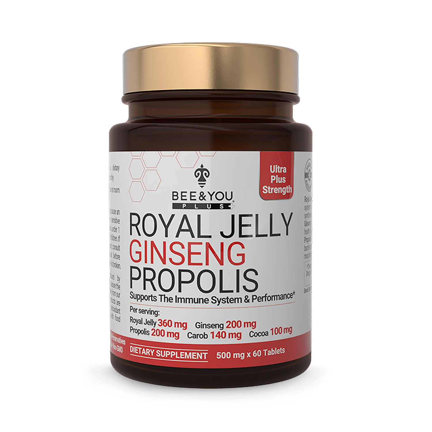 BEE&YOU Royal Jelly Ginseng Propolis supplement tablets 30g, imported from the UK