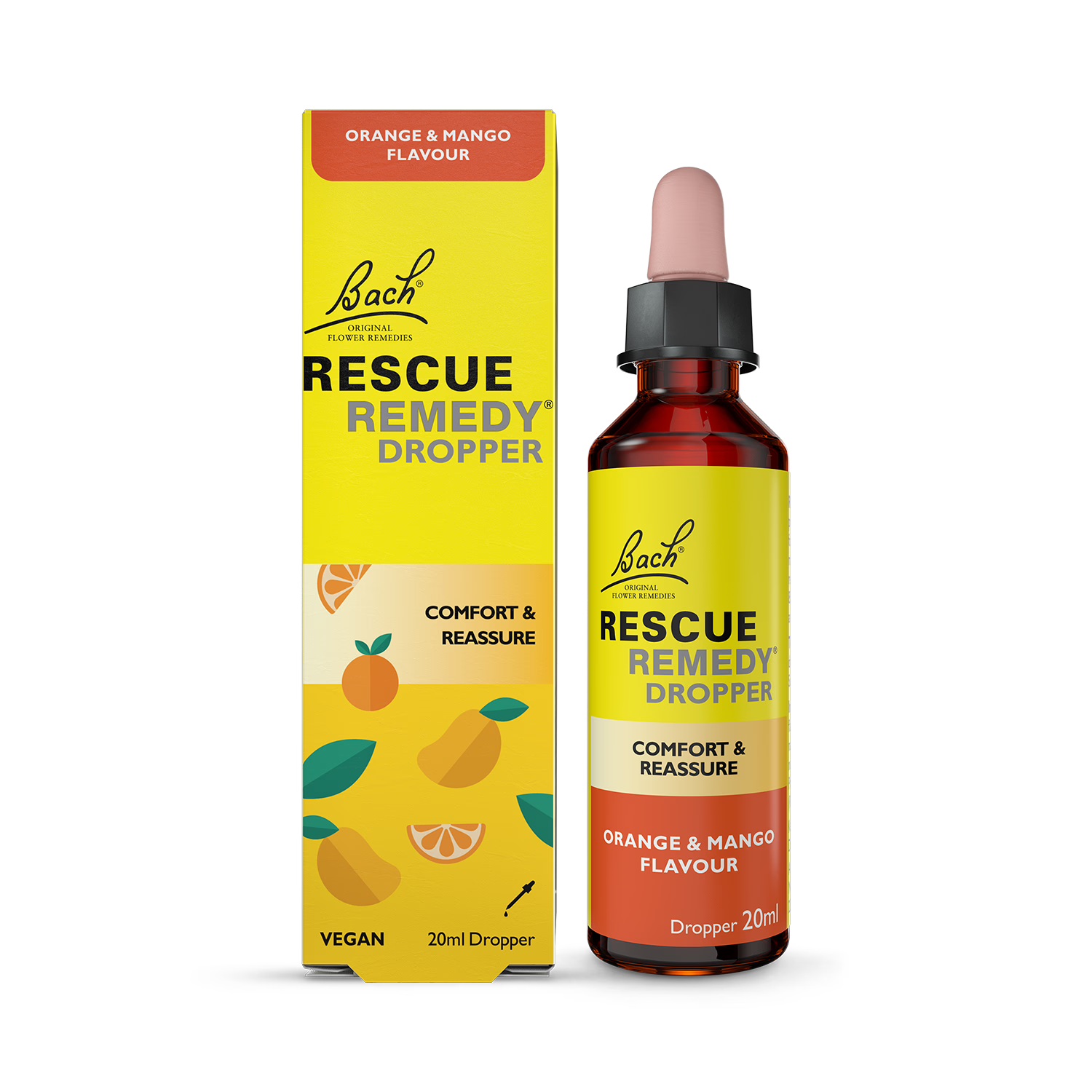 Rescue Remedy orange mango dropper 20ml, imported from the UK