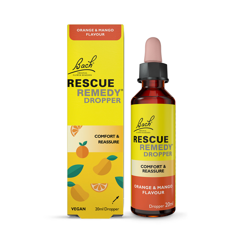 Rescue Remedy orange mango dropper 20ml, imported from the UK