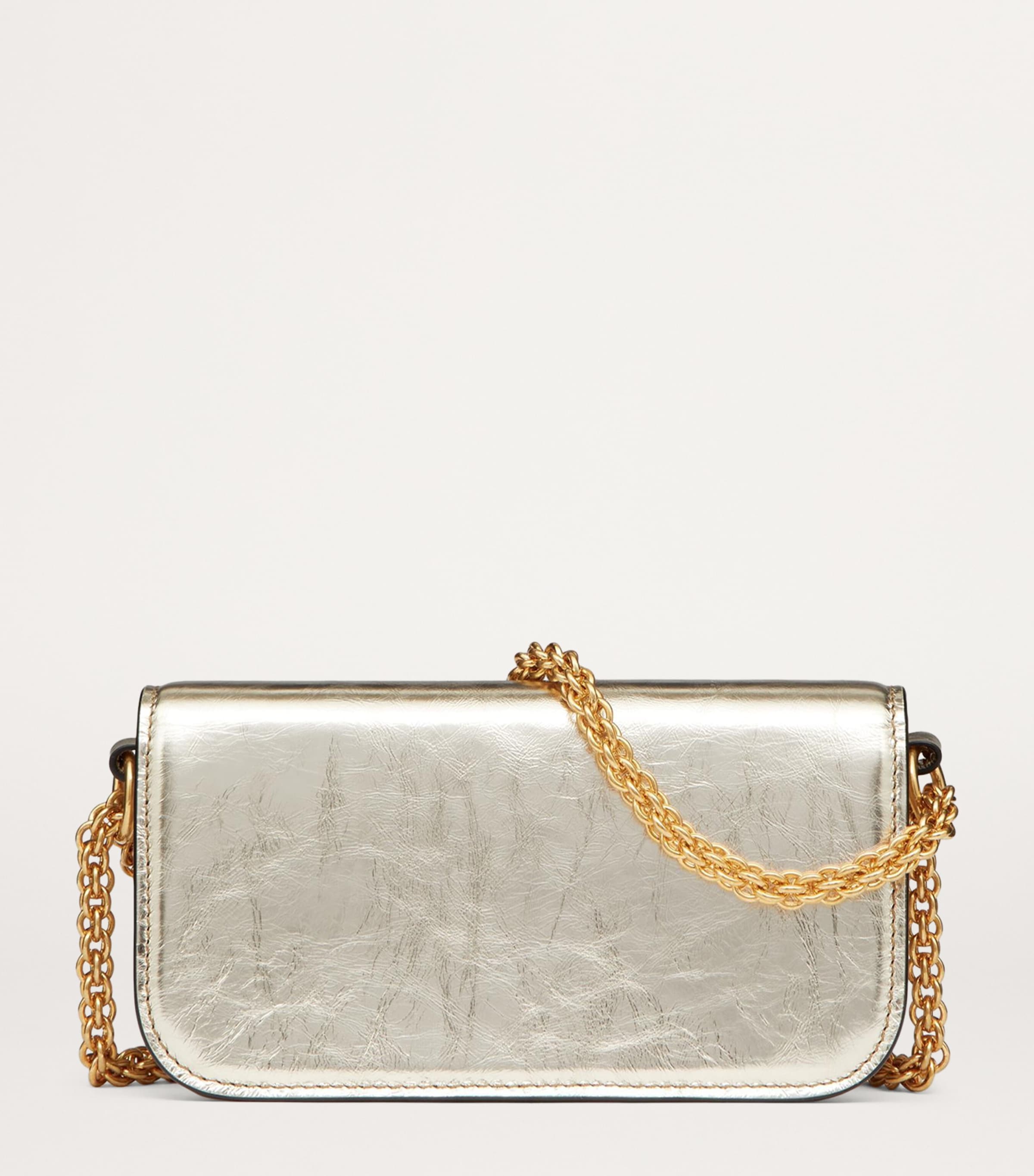 Valentino Garavani small leather Locò shoulder bag, imported from the UK