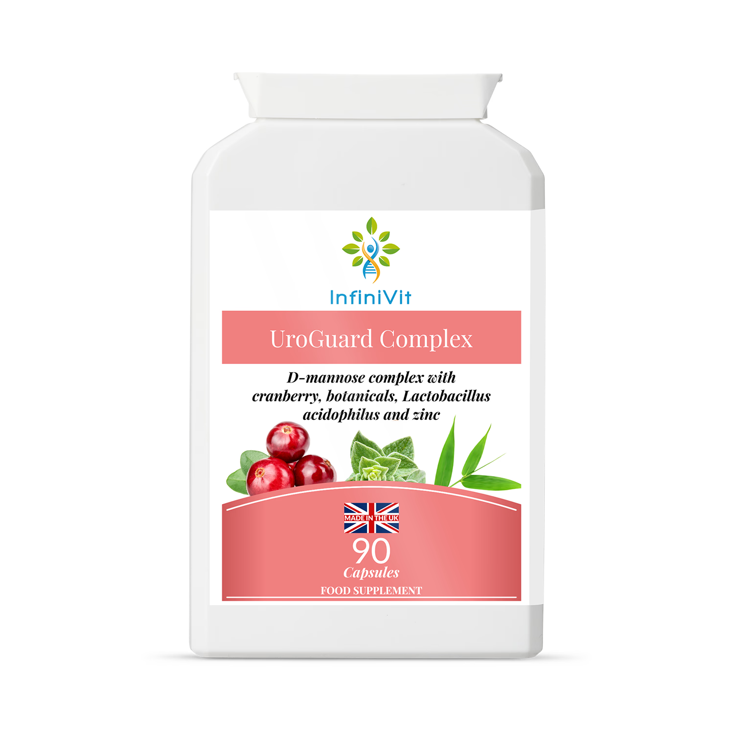 InfiniVit UroGuard Complex urinary supplement 90 capsules, imported from the UK