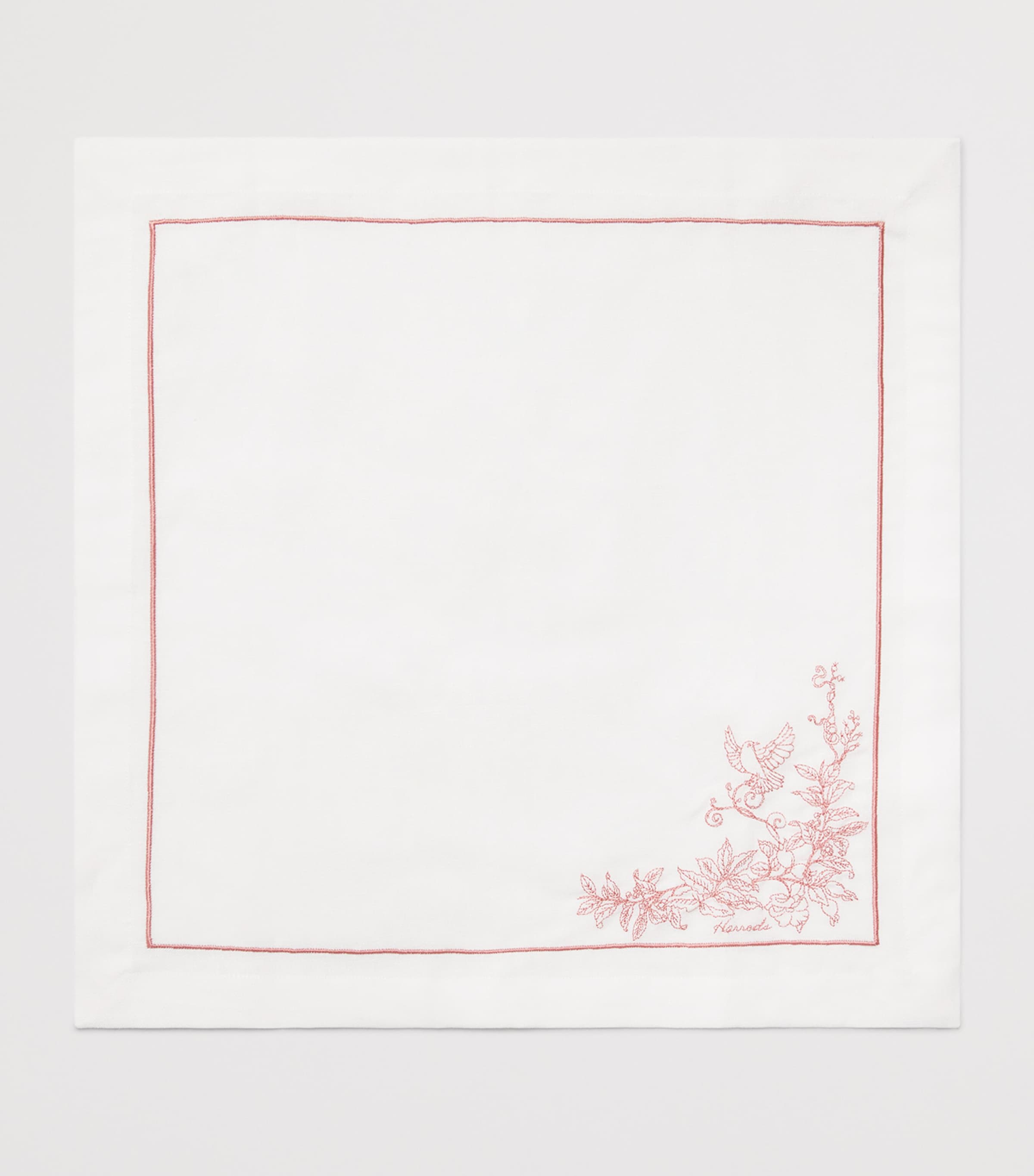 Harrods cotton-linen embroidered napkins set of 4, UK version