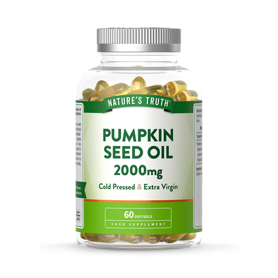 Holland & Barrett Nature's Truth Pumpkin Seed Oil 2000mg - 60 Softgels- Buy online at McGrocer