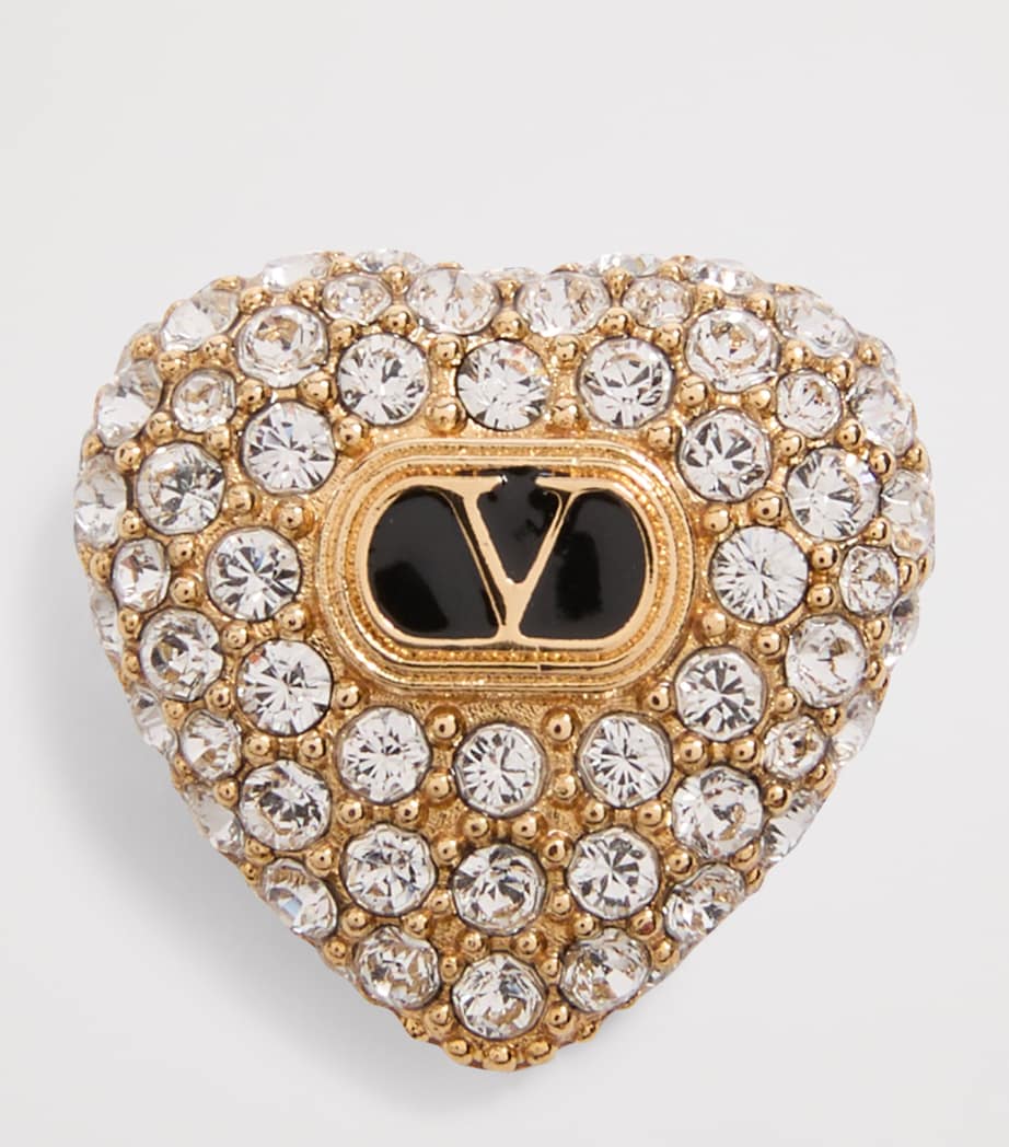Valentino Garavani heart earrings with Swarovski crystals, UK version