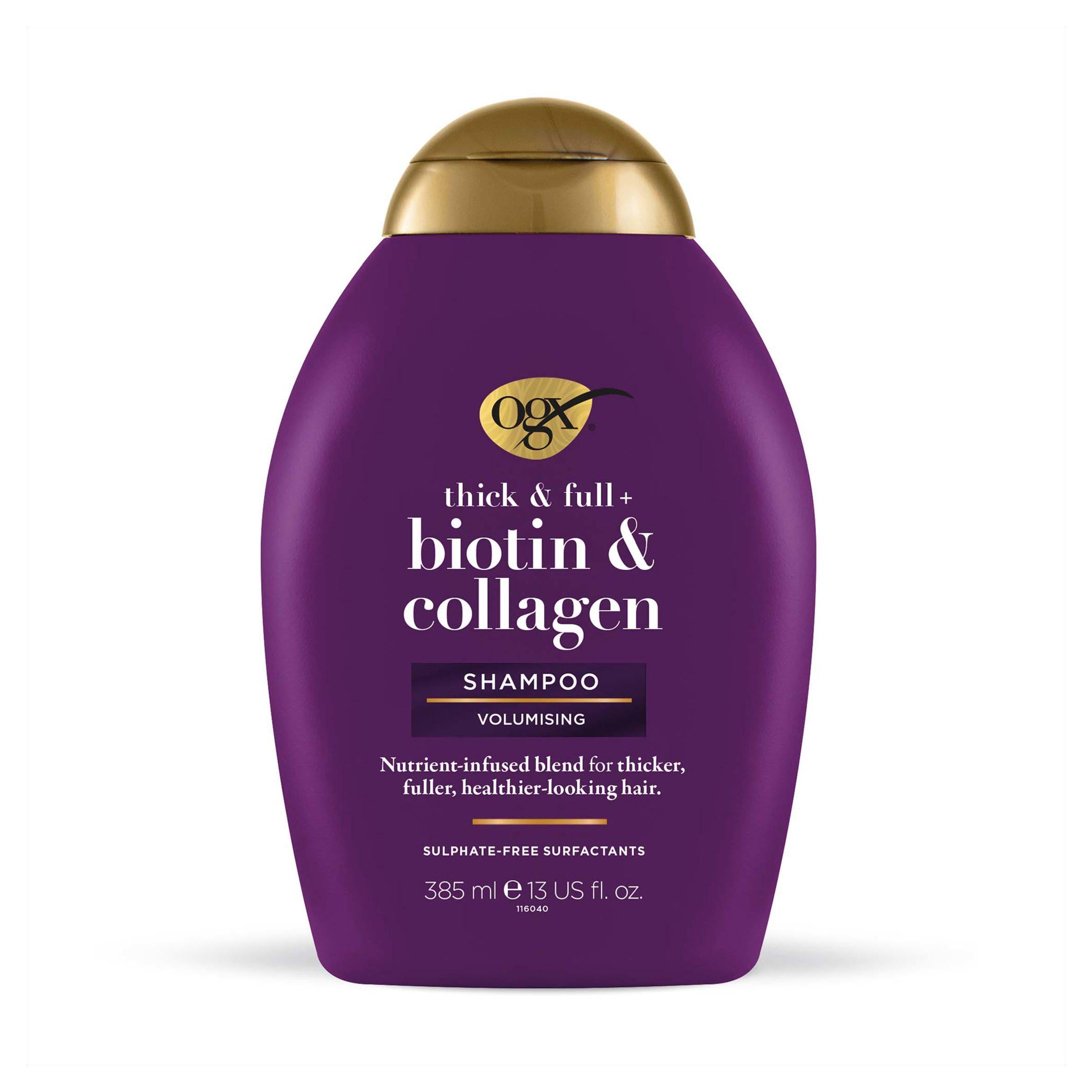 Ogx Thick & Full + Biotin & Collagen Shampoo 385ml shampoo & conditioners Sainsburys   