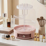 Livingandhome rotating cosmetic organiser pink tabletop - British product