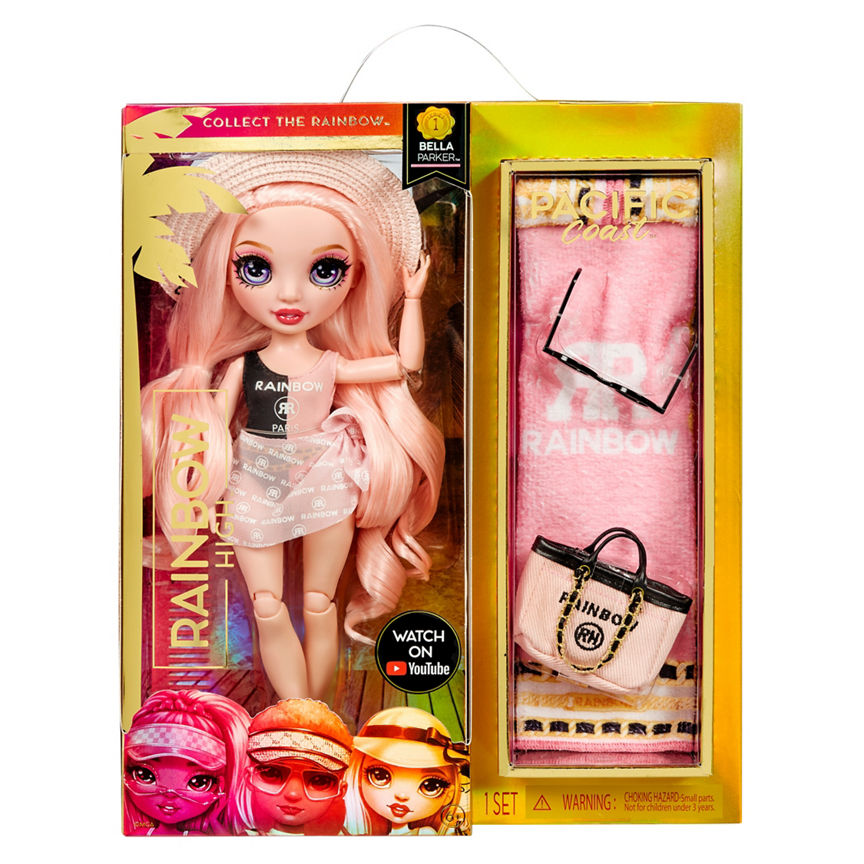 Rainbow High Pacific Coast Fashion Doll- Bella Parker (Pink)