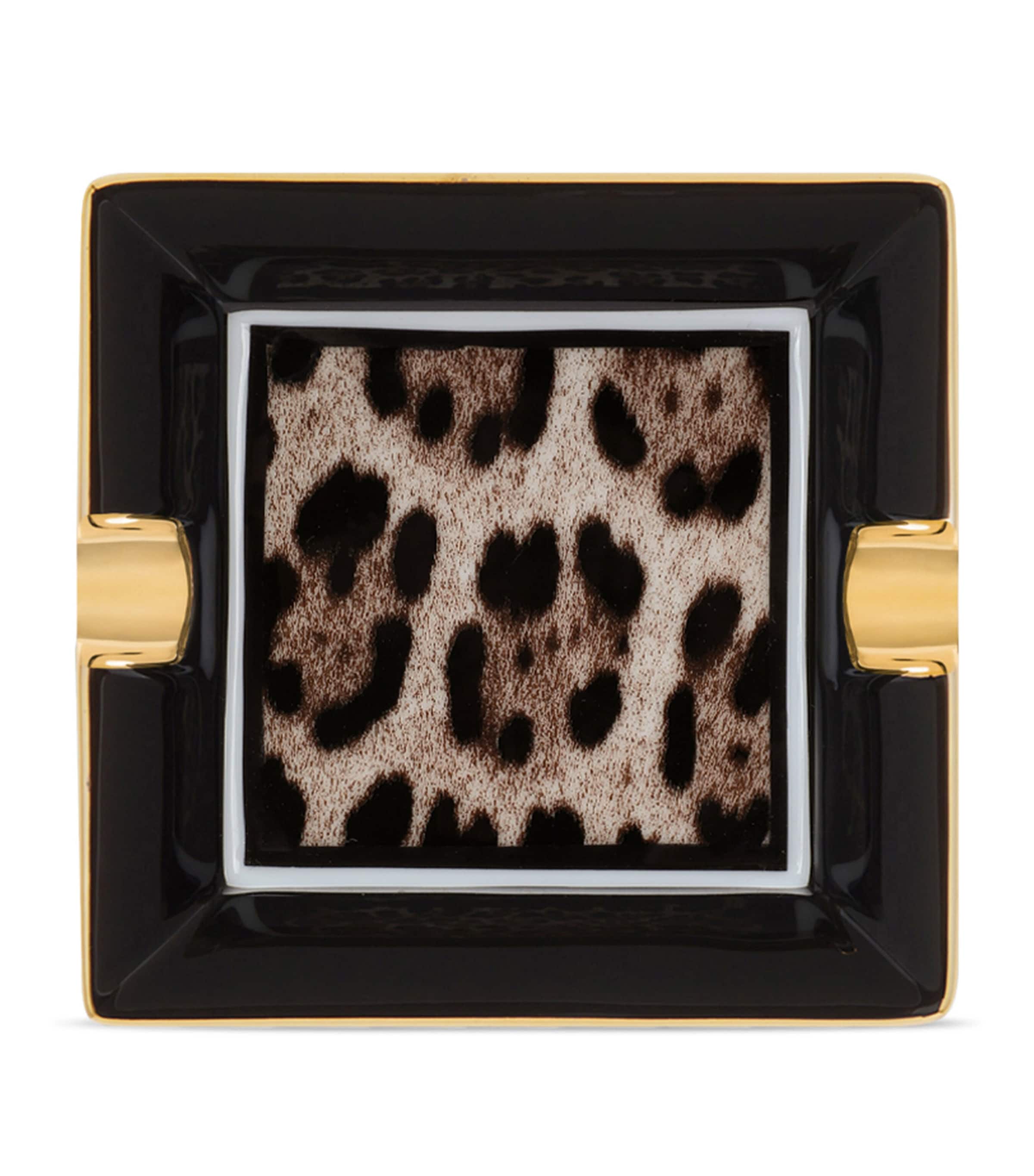 Dolce&Gabbana Casa leopard print porcelain ashtray - British product
