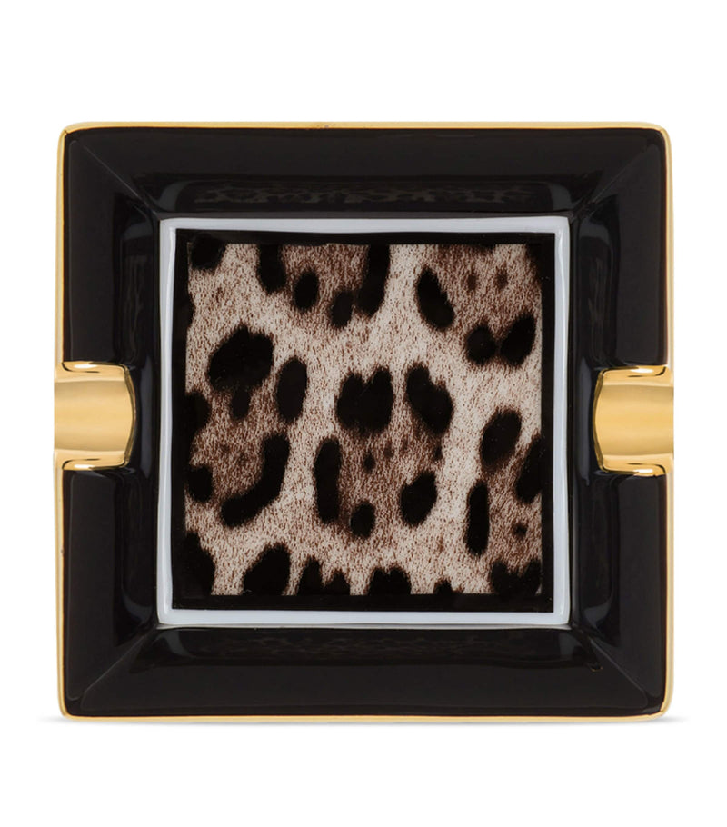 Dolce&Gabbana Casa leopard print porcelain ashtray - British product