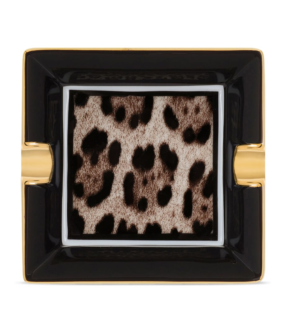 Dolce&Gabbana Casa leopard print porcelain ashtray - British product