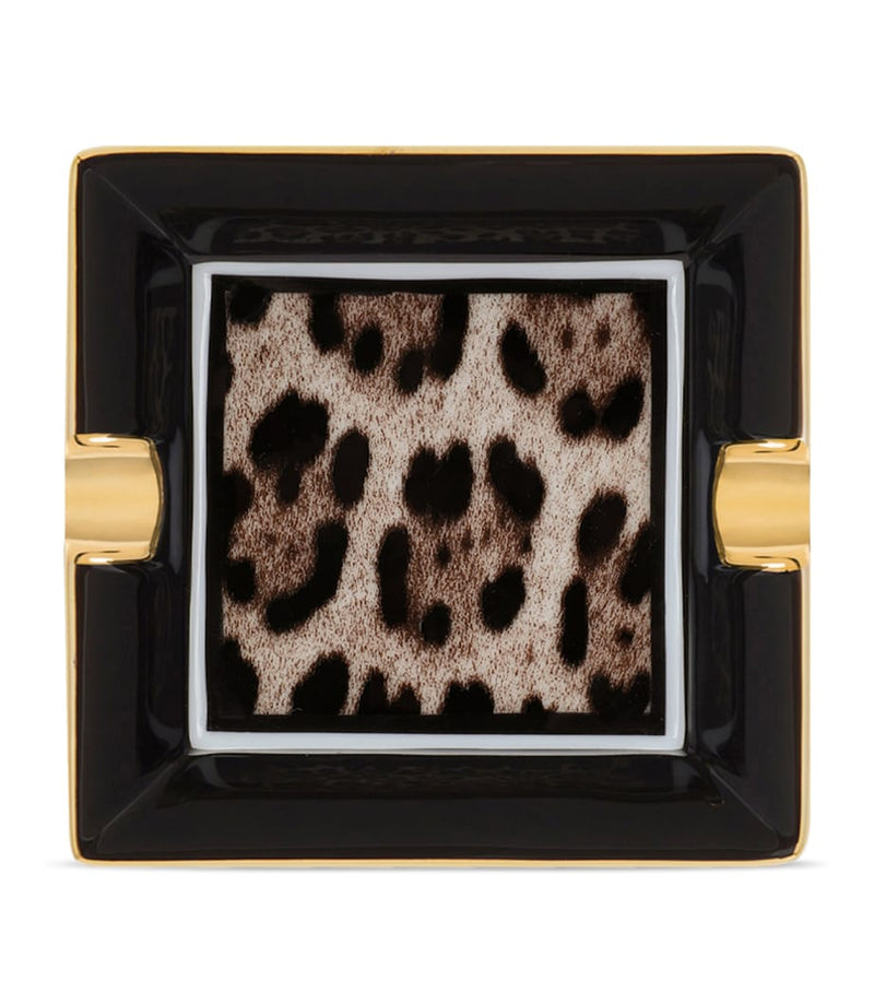 Dolce&Gabbana Casa leopard print porcelain ashtray - British product