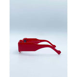 SVNX chunky rectangle sunglasses in red, UV400 protection (British brand)