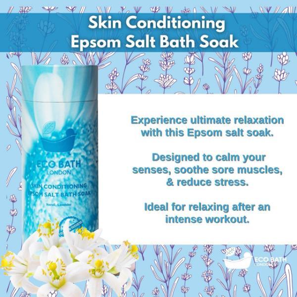 Eco Bath Epsom salt bath soak gift tube 1kg, imported from the UK