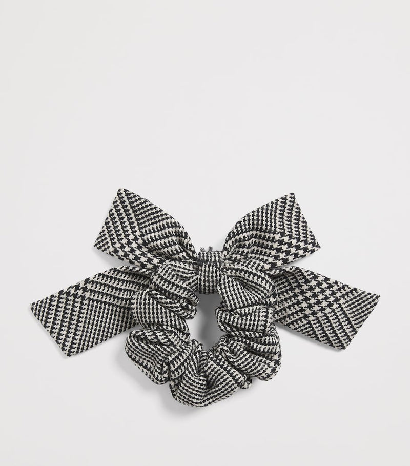 Self-Portrait Kids wool-blend check hair bow (British brand)