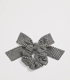 Self-Portrait Kids wool-blend check hair bow (British brand)