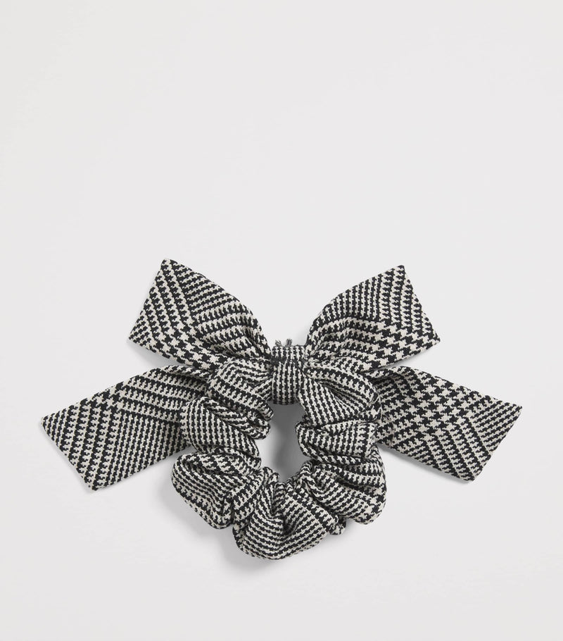 Self-Portrait Kids wool-blend check hair bow (British brand)