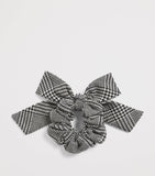Self-Portrait Kids wool-blend check hair bow (British brand)