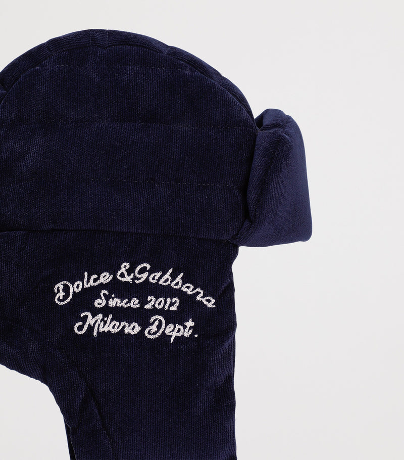 Dolce&Gabbana kids velvet embroidered ear-warmer hat - British product