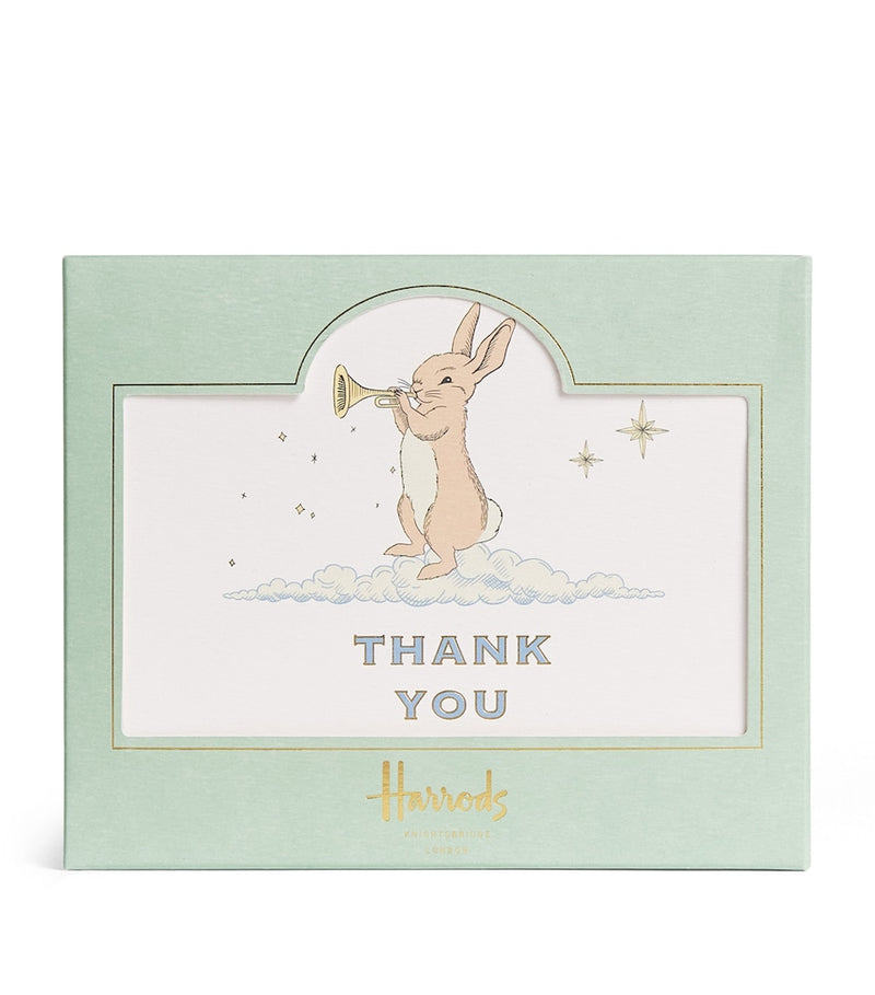 Harrods Bunny thank you cards pack of 8, UK version