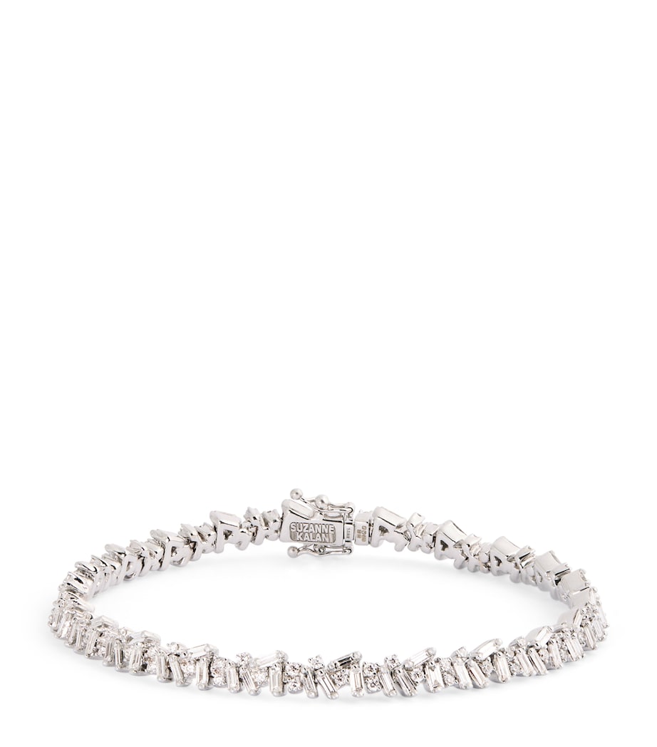 Suzanne Kalan white gold and diamond tennis bracelet - British product