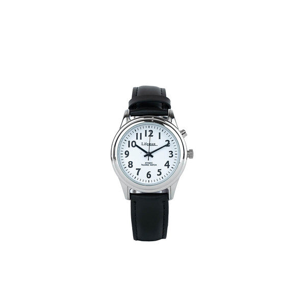 Lifemax ladies talking atomic watch leather strap (British brand)