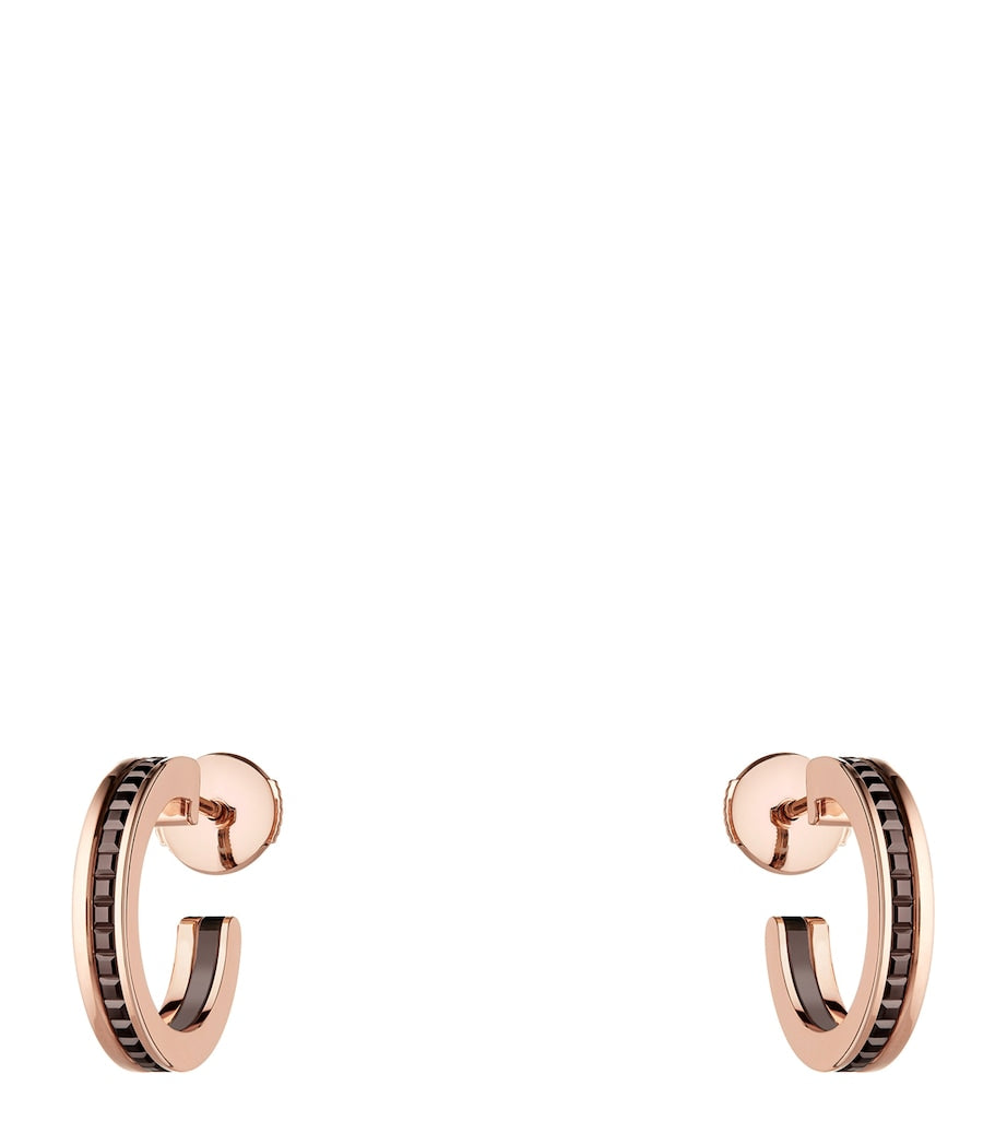Boucheron Quatre hoop earrings rose gold brown PVD - British product