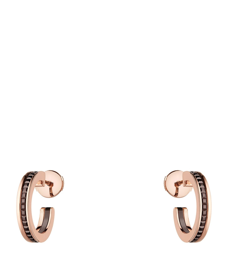 Boucheron Quatre hoop earrings rose gold brown PVD - British product