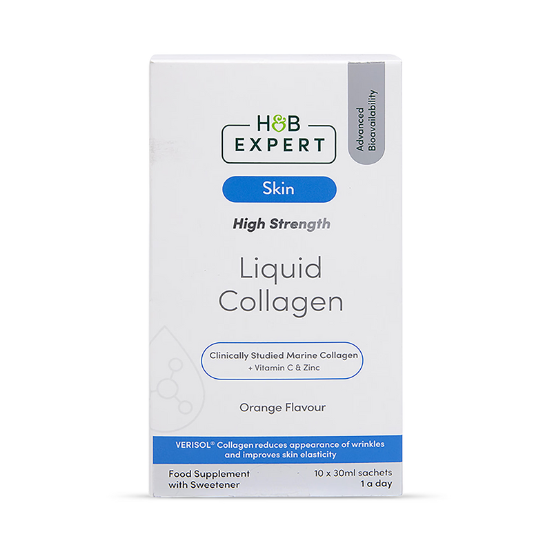 Holland & Barrett Expert Marine Collagen Orange Liquid Sachets - British product