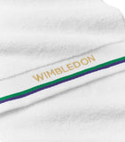 Christy Wimbledon sports towel white green stripes UK version