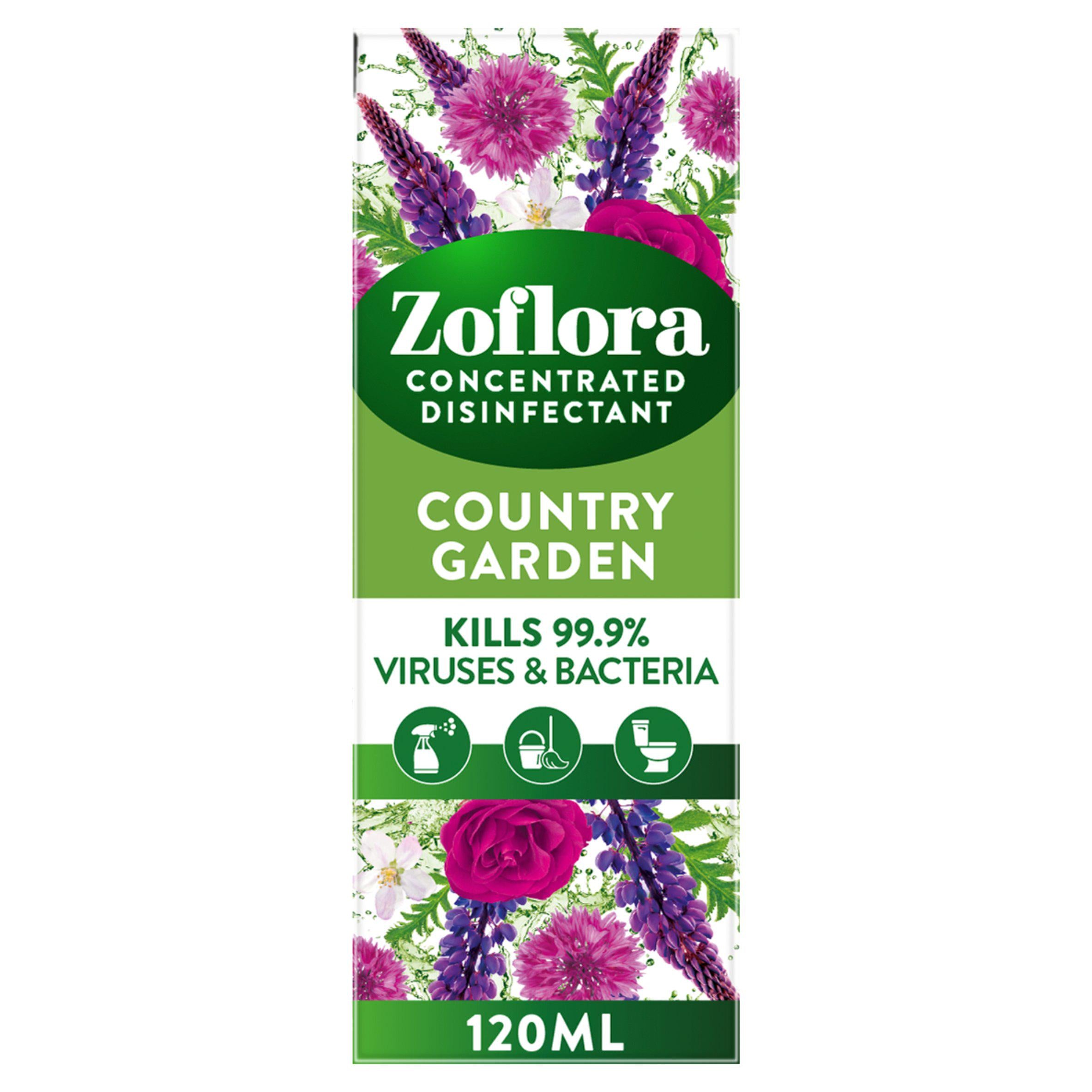 Zoflora 3 in 1 Action Concentrated Disinfectant Country Garden 120ml GOODS Sainsburys   