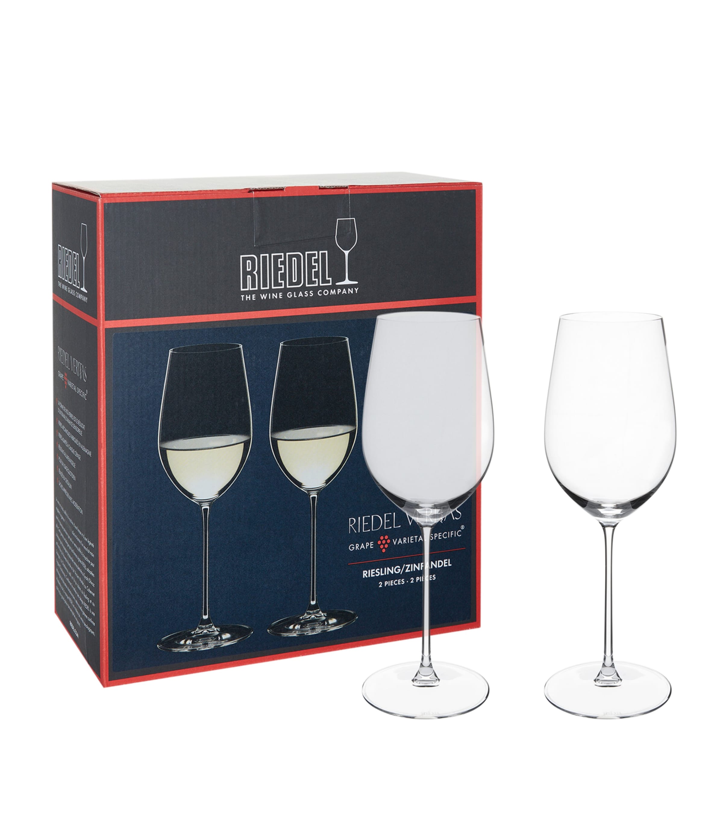 Riedel Veritas Riesling/Zinfandel wine glasses set of 2, imported from the UK