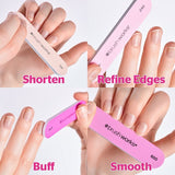 Brushworks travel manicure file set with four files and case, UK version