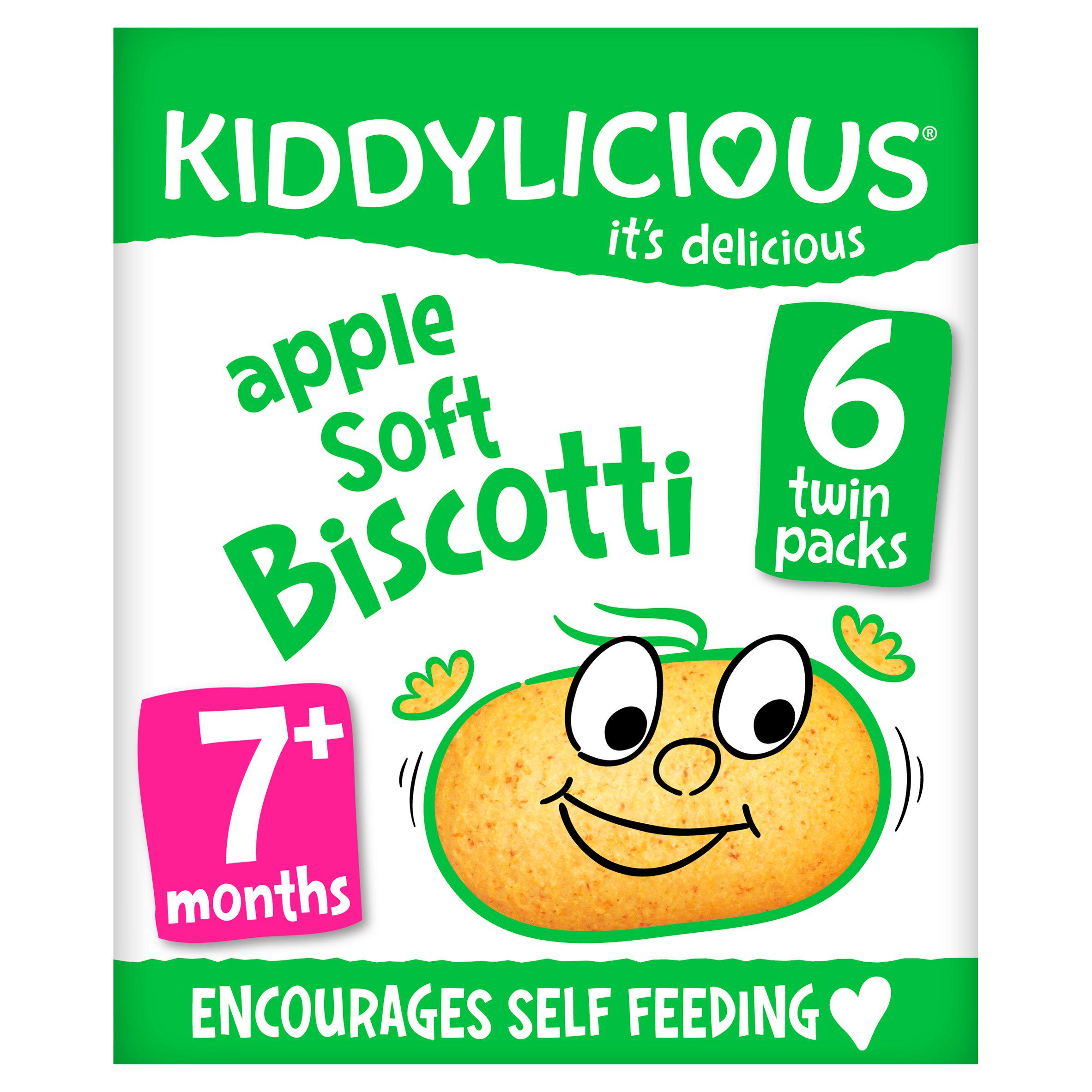 Kiddylicious Apple Soft Biscotti Baby Snacks 6x20g GOODS Sainsburys   