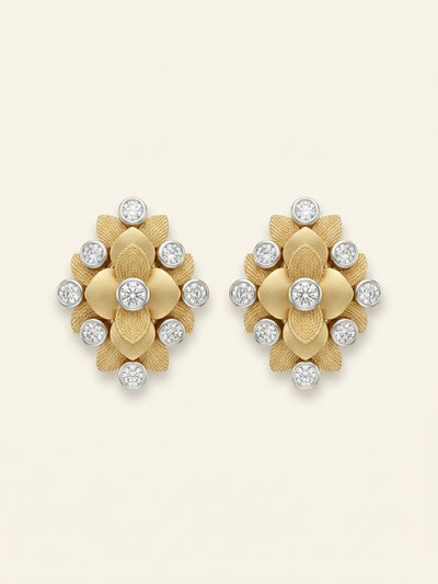 selfridges Cartier Grain de Café 18ct Yellow Gold and 0.42ct Diamond Earrings- Buy online at McGrocer