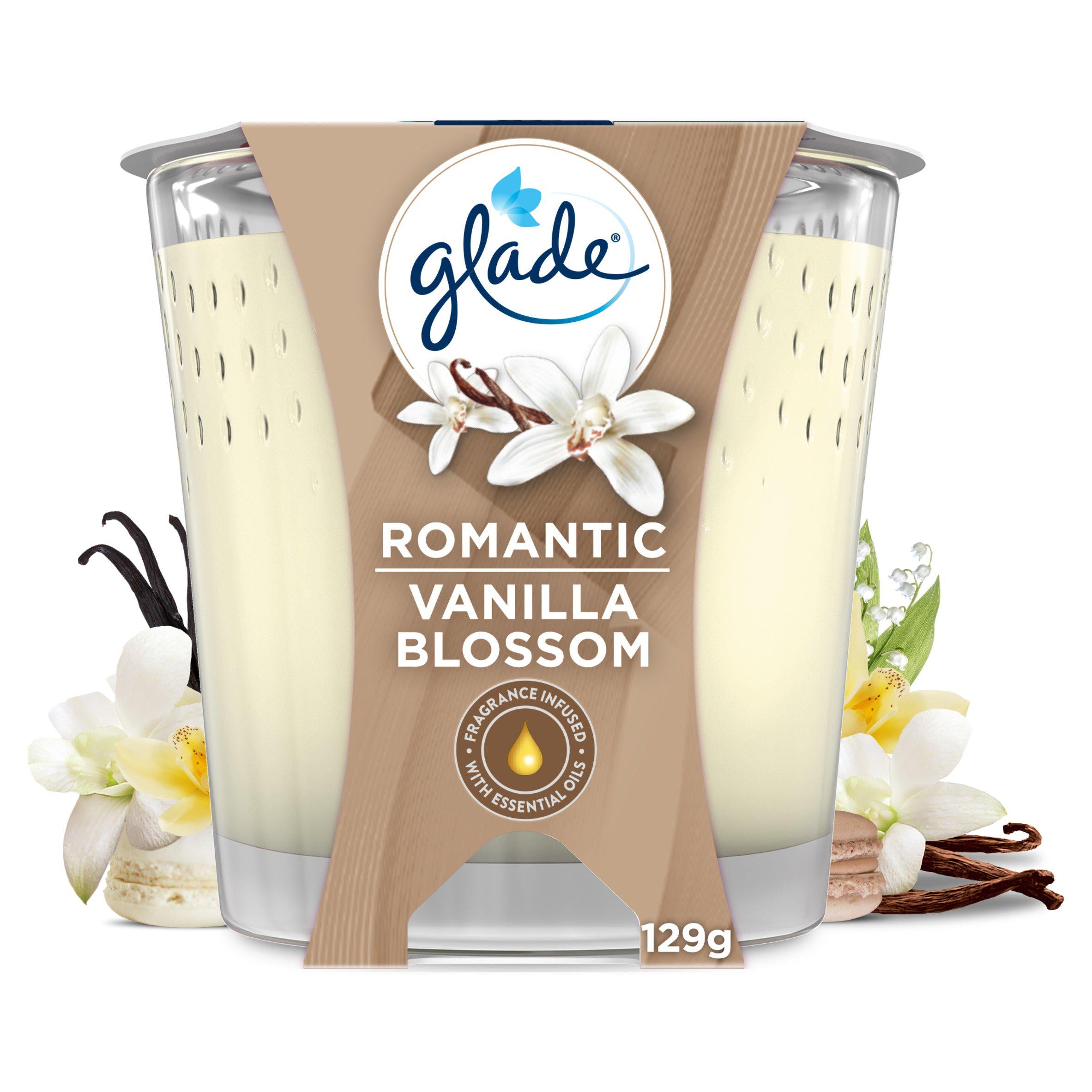 Glade Candle Vanilla Blossom Air Freshener 129g GOODS Sainsburys   