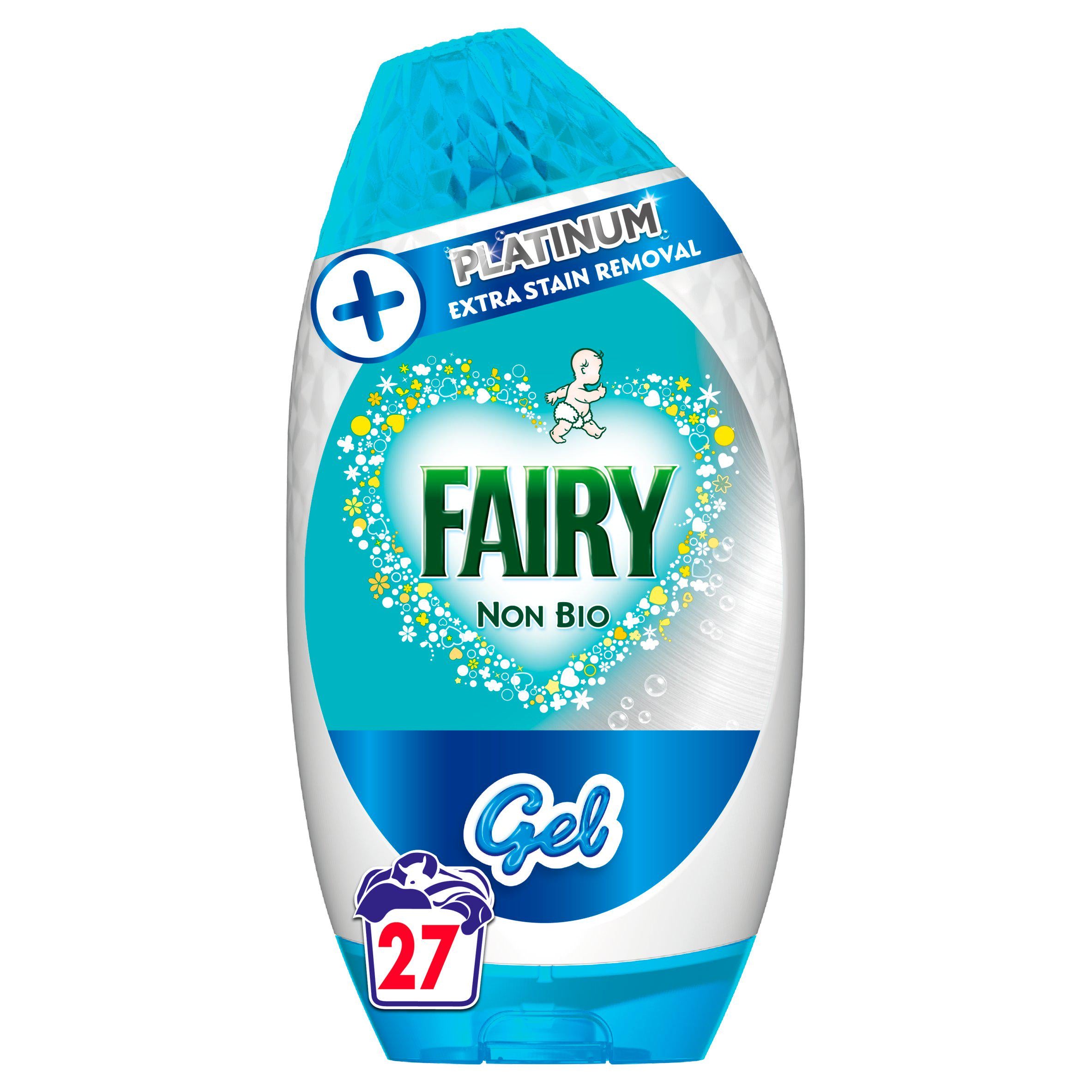 Fairy Non Bio Platinum Washing Liquid Gel 945ml (27 Washes) GOODS Sainsburys   