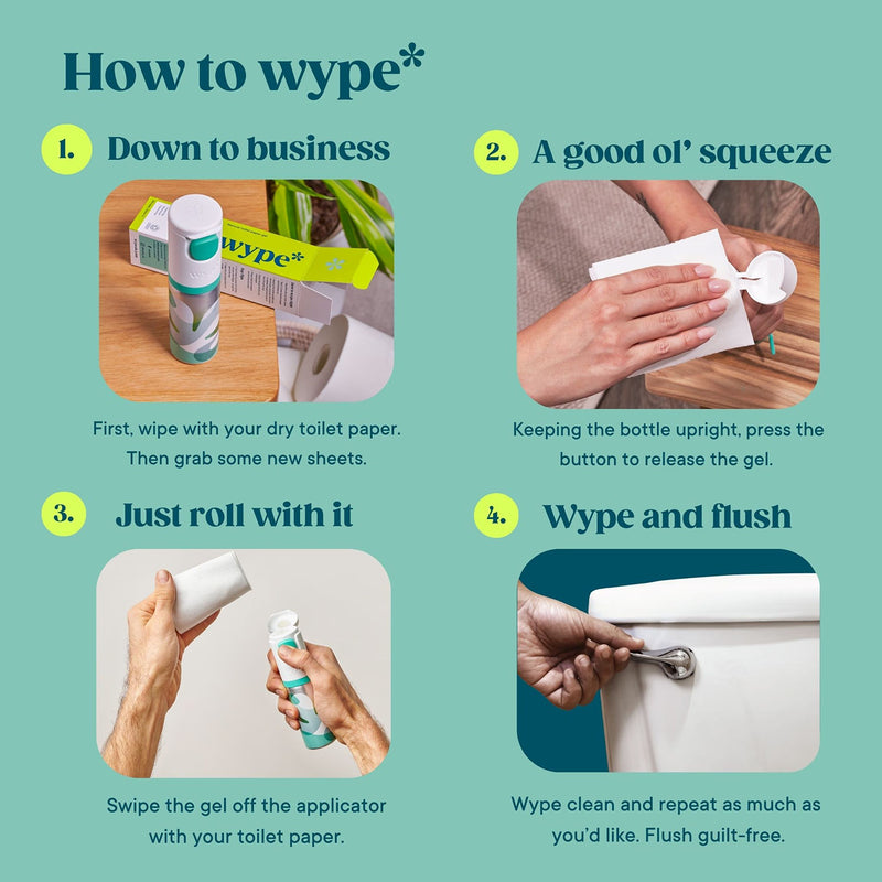 Wype starter kit gel for toilet paper 100ml (British brand)